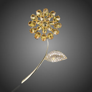 Brošňa žltý kvet SunFlower