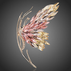 brošňa luxusná motýľ farebný 