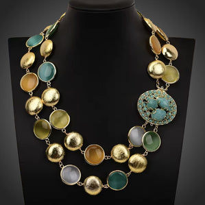 Náhrdelník s prírodným amazonitom a krištáľmi ViaMalla