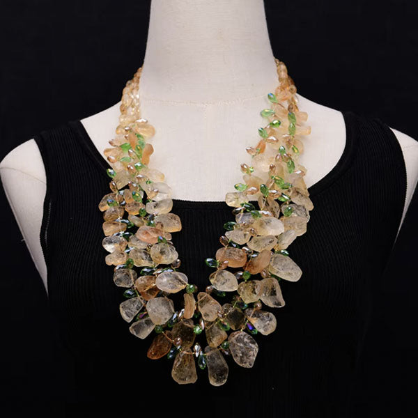 Náhrdelník topás s citrínom