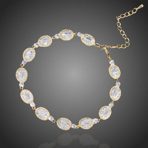 Náramok s ovalnými čírymi zirkónmi Mellisia