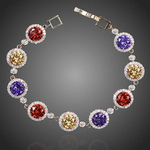 Náramok s farebnými zirkónmi Foccacia