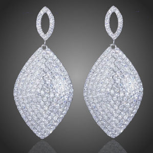 náušnice dlhé lístky spoločenské so zikónmi