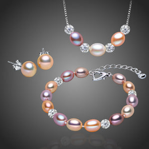 Set s farebnými riečnymi perlami Giovina