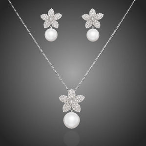 Set s krištáľovými perlami s kvetmi Jasmine