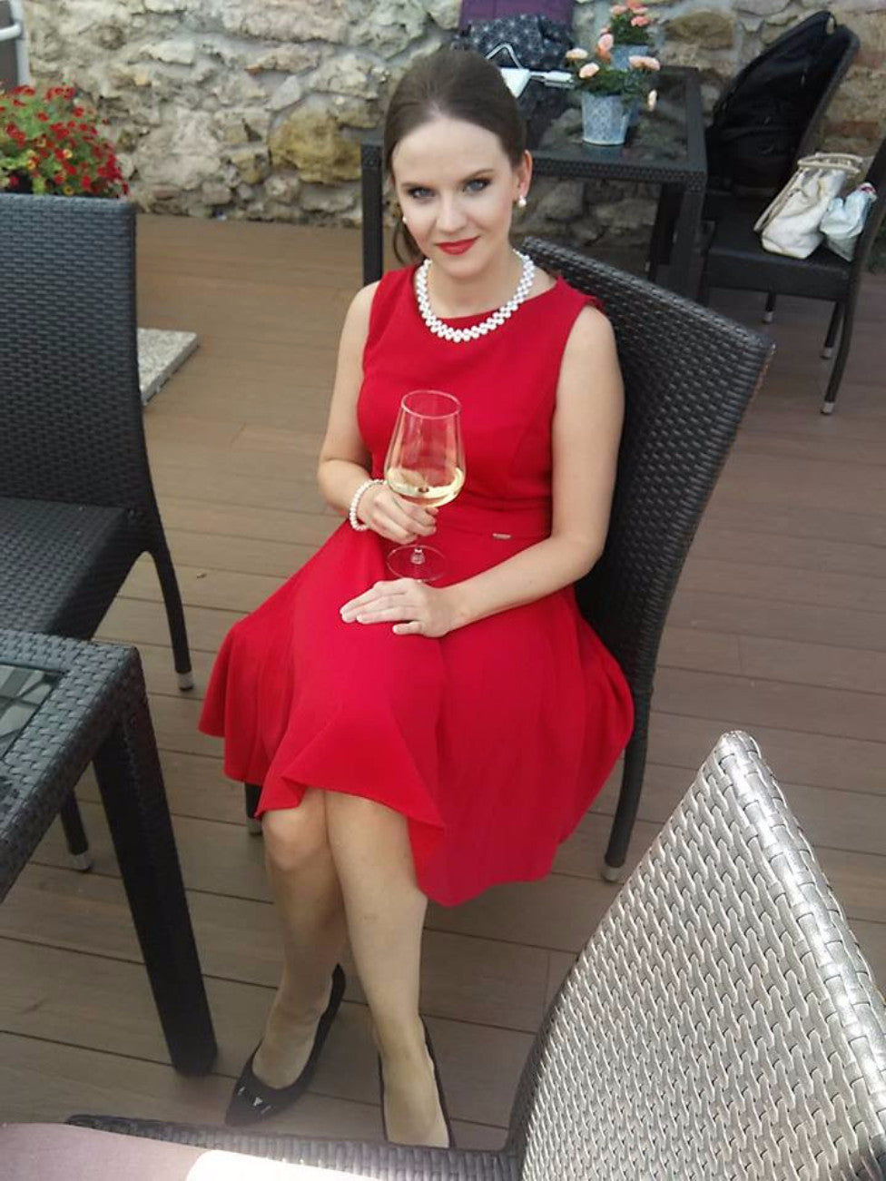 Náušnice s bielymi riečnymi perlami  Alda