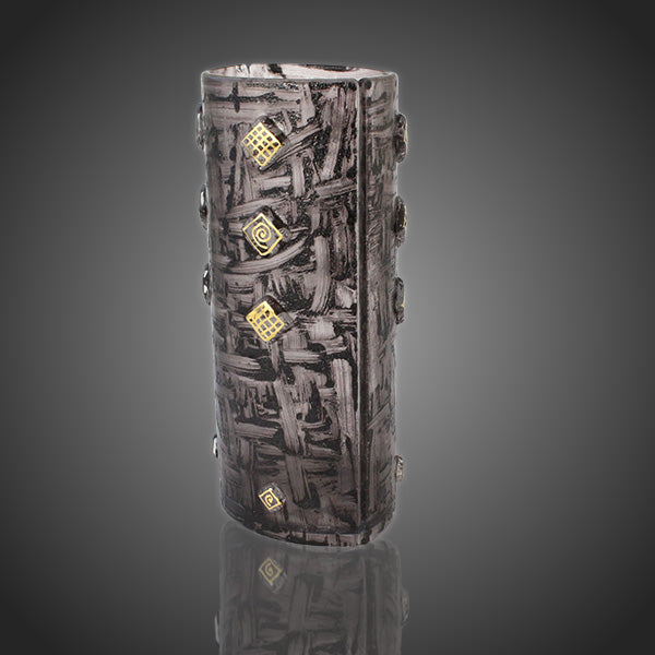 Originálna váza maľovaná hnedá so zlatom Arte stredná