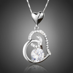 Náhrdelník so srdcom s krištáľmi Destinees