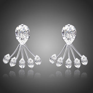 Náušnice kvapky so zirkónmi DuoSia