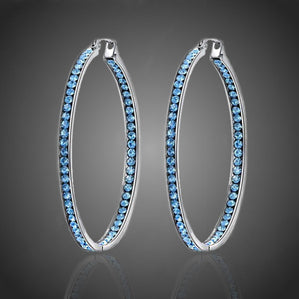 náušnice modré kruhy z chirurgickej ocele