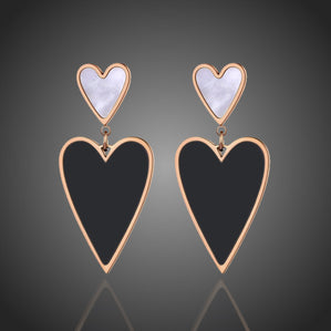 Náušnice srdiečka z chirurgickej ocele Lavendia