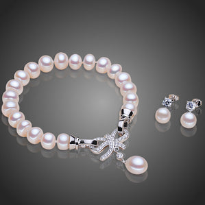 Náramok s bielymi perlami Damia Duo