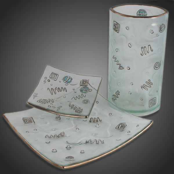 Originálne misy zdobené kovom a platinou Arte Soul