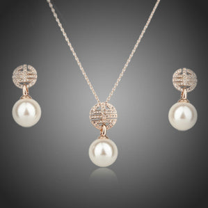 set s krištáľovými perlami